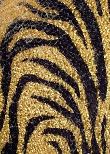Safety Glass, Gold-Black Zebra