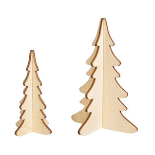 Puukuuset, 2 kpl, Korkeus 14 cm ja 10 cm