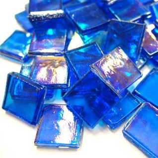Ice Glass, transparent, Blue 1 kg