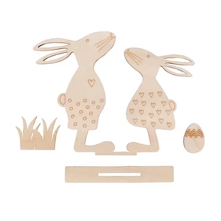 Wooden bunnies, 20x15 cm, DIY