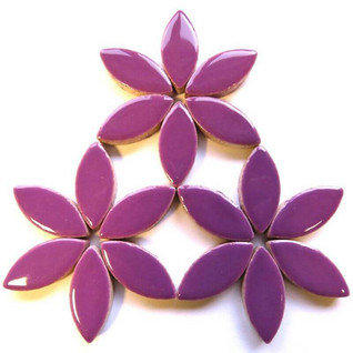 Ceramic leaves, Pretty Purple, 25mm, 50g