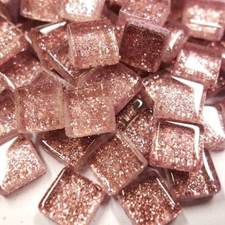 Mini Glitter, 1x1 cm, Pink 50 g
