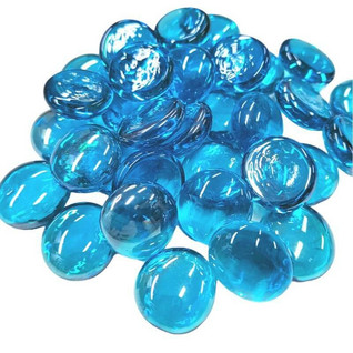 Glass Gems, 500g, Turquoise Diamond, transparent