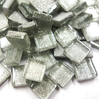 Mini Glitter, 1x1 cm, Silver 500 g