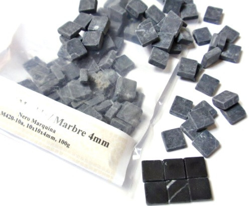 Marmor, 10 mm, Nero Marquina, 100 g