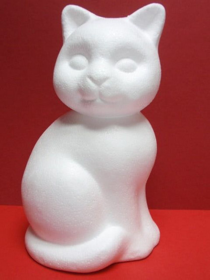 Frigolitfigur, katt, 24 cm