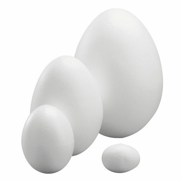 Frigolitägg, höjd 20 cm, tudelad