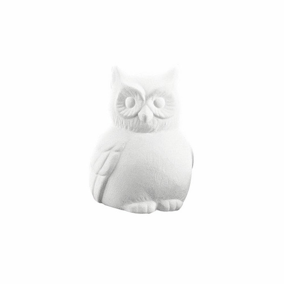 Frigolitfigur, uggla, höjd 13 cm