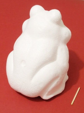 Frigolitfigur, groda, 13 cm