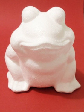 Frigolitfigur, groda, 13 cm