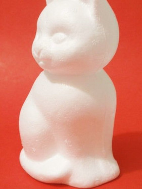 Styrofoam-cat, height 14 cm