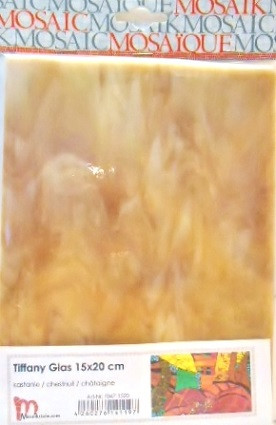 Tiffanyglas 15x20 cm, Kastanie