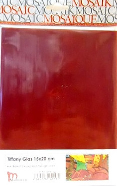 Tiffanyglas 15x20 cm, Coral Red