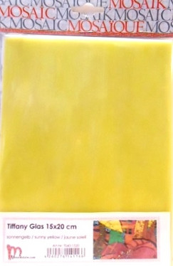 Tiffanyglas 15x20 cm, Sunny Yellow