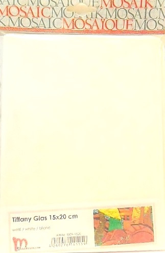 Tiffanyglas 15x20 cm, White