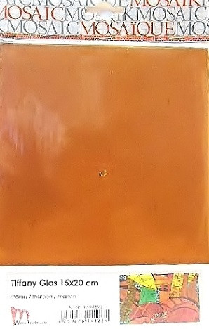 Tiffanyglas 15x20 cm, Maron, transparent