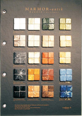 Färgkarta, Mosaikstein, Marmor, 8 mm tjock