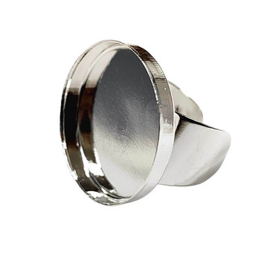Ringstomme, rund, 25 mm, färg silver