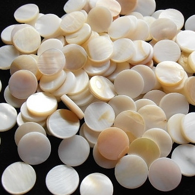 Pärlemor, rund, 15 mm, 50 g