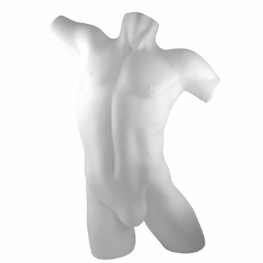 Frigolittorso, man, höjd 82 cm