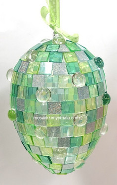 Akryl Mosaik, Glitter Silver, 205 st / 50g