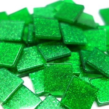 Akryl Mosaik, Glitter Green, 205 st / 50g