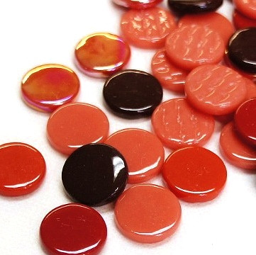 Penny-pärlor, Röd Mix, 50 g