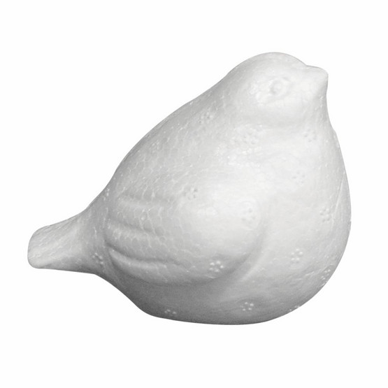 Frigolitfigur, fågel, höjd 7,5 cm