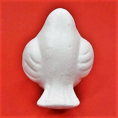 Frigolitfigur, fågel, höjd 7,5 cm