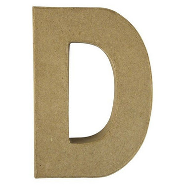 Papier-mâché letter, 15x10,5x3 cm, D