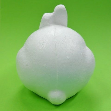 Styrofoam-rabbit, sedentary, 14x8 cm