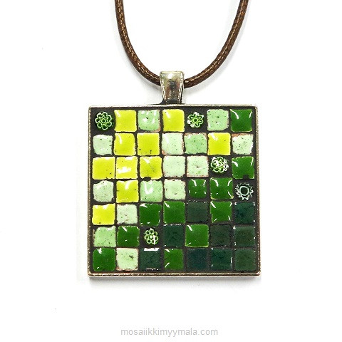 Halsband, fyrkantig, grön, inspiration