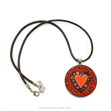 Halsband, rund, röd, inspiration