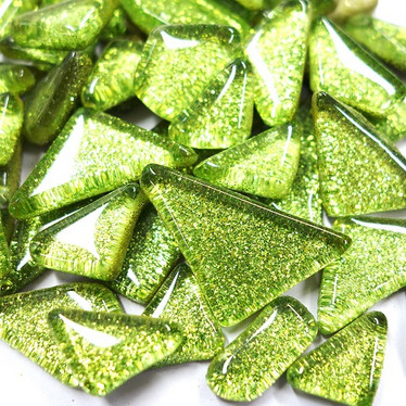 Soft Glas Glitter, Lime 500 g