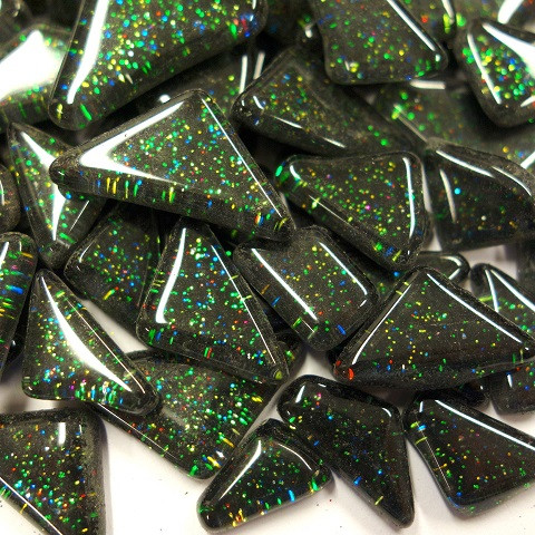 Soft Glas Glitter, Black 500 g