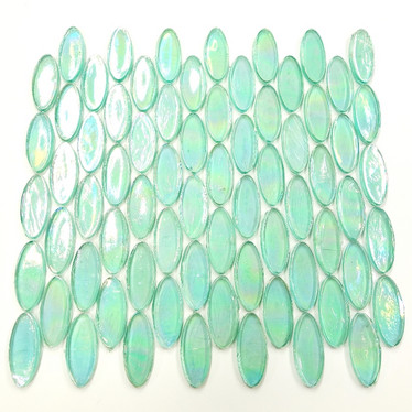 Ellipse, Aqua, sheet, 70 tiles, transparent