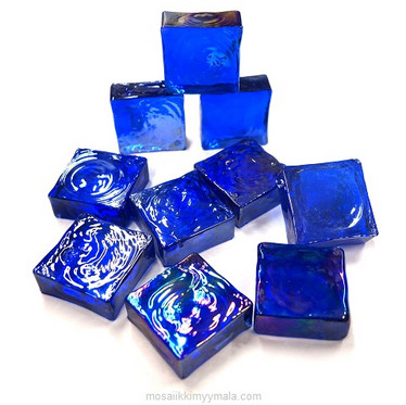 Form Glas, Fyrkant, Thunder Blue, 20 st