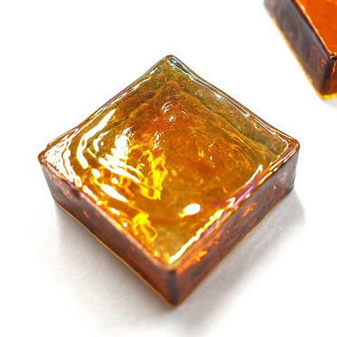 Form Glas, Fyrkant, Amber, 20 st