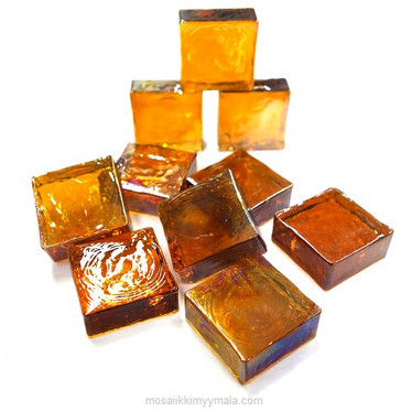 Form Glas, Fyrkant, Amber, 20 st