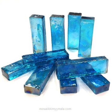 Form Glas, Rektangel, Turquoise, 10 st