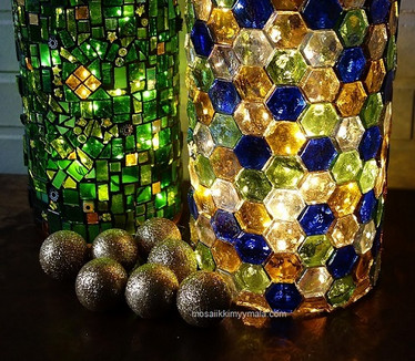 Form Glas, Hexagon, Light Amber, 12 st