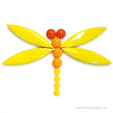 Keramiska ellips, Citrus Yellow, 4 st