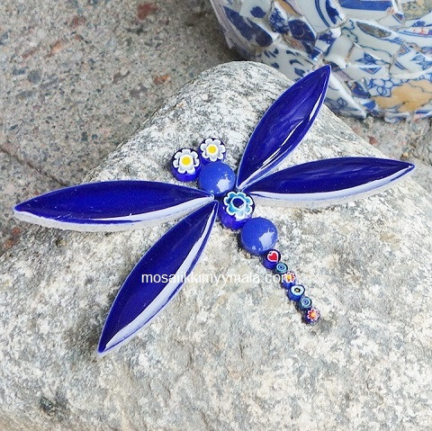 Keramiska ellips, Indigo, 4 st