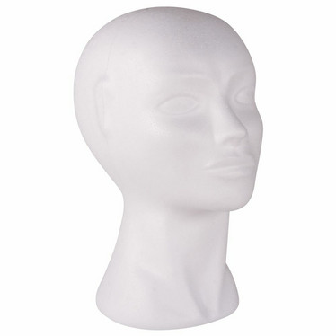 Frigolithuvud, kvinna, 29 cm