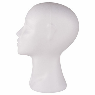 Frigolithuvud, kvinna, 29 cm