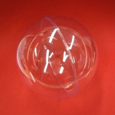 Plastkula, 2 delad, 12 cm, transparent
