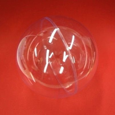 Plastkula, 2 delad, 12 cm, transparent