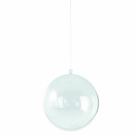 Plastkula, 2 delad, 12 cm, transparent