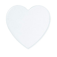 Plastic disc, heart, 10 cm, 2 pcs