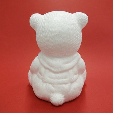 Styrofoam-bear, sedentary, 16 cm